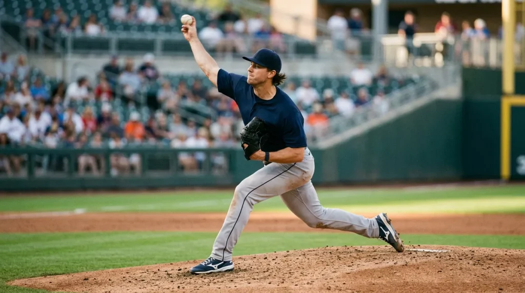 MLB batter making contact with a fastball in the batter